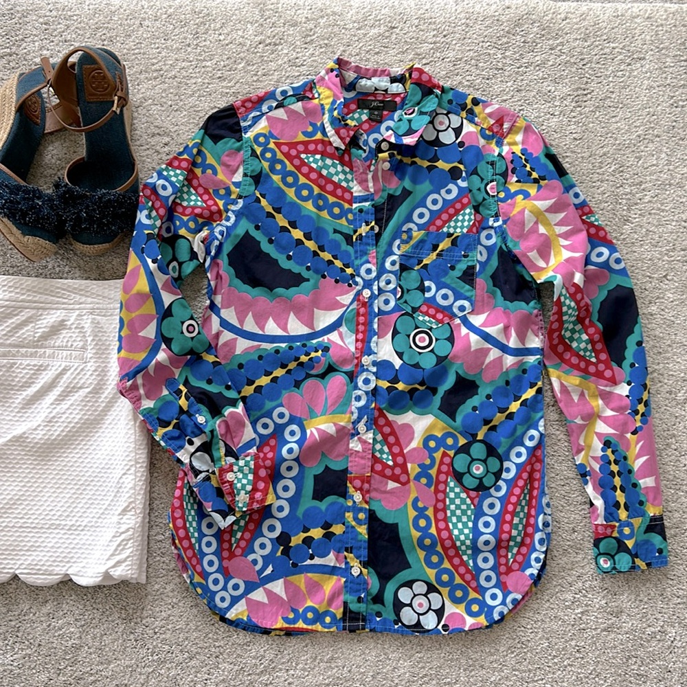 J. Crew Classic Fit Boy Shirt in Ratti Kaleidoscope Floral